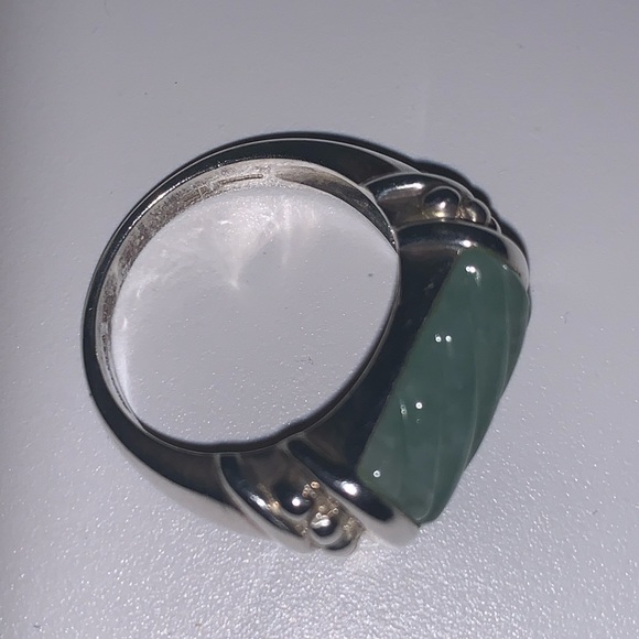 Judith Ripka Unisex Sterling Silver Classic Jade Ring - Picture 3 of 13